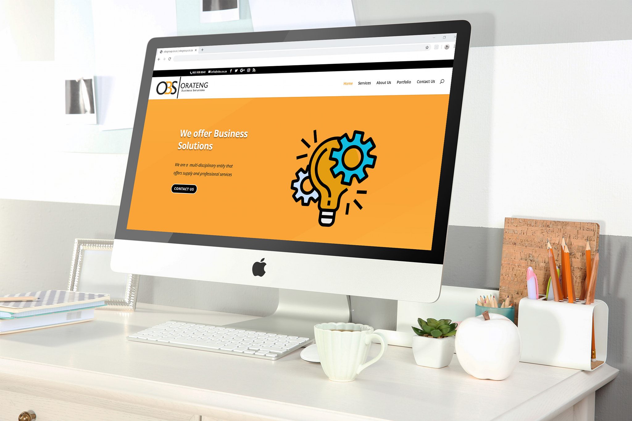 Orateng Business Solutions Website Design Mockup